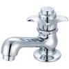 Central Brass 1.5 GPM Single Handle Self-Close Deck Mounted Bathroom Faucet with Grip Handle
