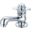 Central Brass 1.5 GPM Single Handle Self-Close Deck Mounted Bathroom Faucet with Grip Handle