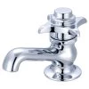 Central Brass Single Handle Self-Close Deck Mounted Bathroom Faucet with Grip Handle