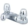 Central Brass 0.5 GPM Vandal Resistant Double Handle Slow-Close Bathroom Faucet