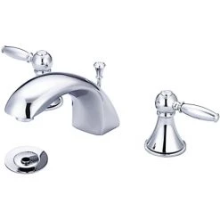 Central Brass 1.2 GPM Double Handle Widespread Bathroom Faucet with Pop-Up Drain Assembly