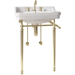 Signature Hardware Victorian Widespread Bathroom Faucet - Cross Handles -Central Brass store jmv 318 v24 brs crm bathroom 22
