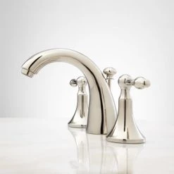 Signature Hardware Dalles 1.2 GPM Widespread Bathroom Faucet with Pop-up Drain Assembly -Central Brass store signature hardware 157156 pn side