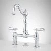Signature Hardware Bridge Bathroom Faucet with Lever Handles and Pop-Up Drain Assembly