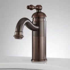 Signature Hardware Lebroc Single Hole Bathroom Faucet with Pop-Up Drain Assembly