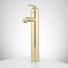 Signature Hardware Elvan Single Hole Vessel Bathroom Faucet with Drain Assembly