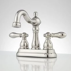 Signature Hardware Menza Centerset Bathroom Faucet with Pop-Up Drain Assembly