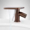 Signature Hardware Knox Single Hole Waterfall Bathroom Faucet with Pop-Up Drain Assembly