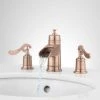 Signature Hardware Melton Widespread Waterfall Bathroom Faucet with Pop-Up Drain Assembly