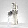 Signature Hardware Soren Single Hole Stainless Steel Waterfall Bathroom Faucet with Pop-Up Drain Assembly