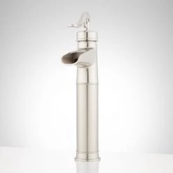 Signature Hardware Melton Vessel Waterfall Bathroom Faucet with Pop-up Drain Assembly