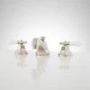 Signature Hardware New York 1.2 GPM Widespread Bathroom Faucet with Porcelain Lever Handles and Pop-up Drain Assembly