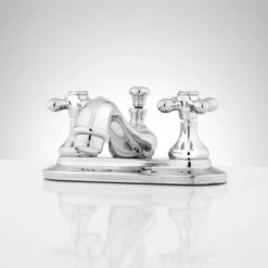 Signature Hardware Greensboro Centerset Bathroom Faucet Cross Handles - Overflow