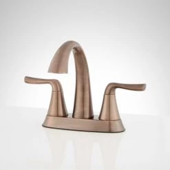 Signature Hardware Provincetown 1.2 GPM Centerset Bathroom Faucet with Metal Lever Handles and Pop-Up Drain Assembly