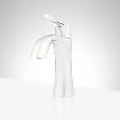 Signature Hardware Provincetown 1.2 GPM Single Hole Bathroom Faucet with Metal Lever Handle and Pop-Up Drain Assembly