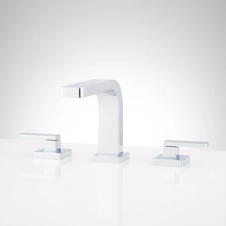 Signature Hardware Hibiscus 1.2 GPM Widespread Bathroom Faucet with Pop-Up Drain Assembly 1 Signature Hardware Hibiscus 1.2 GPM Widespread Bathroom Faucet with Pop-Up Drain Assembly