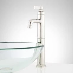 Signature Hardware Greyfield 1.2 GPM Single Hole Vessel Bathroom Faucet with Pop-Up Drain Assembly