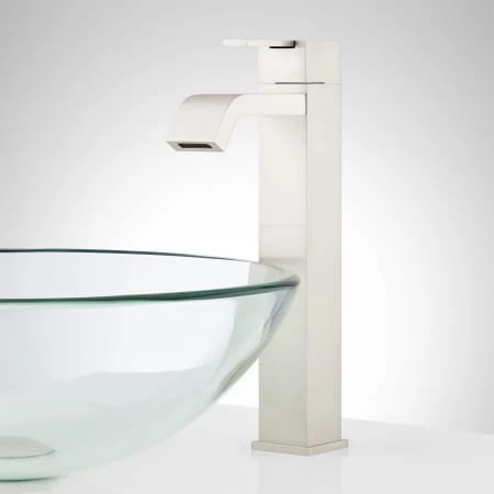 Signature Hardware Rigi 1.2 GPM Single Hole Vessel Bathroom Faucet with Pop-Up Drain Assembly 1 Signature Hardware Rigi 1.2 GPM Single Hole Vessel Bathroom Faucet with Pop-Up Drain Assembly