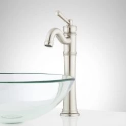 Signature Hardware St. Martin 1.2 GPM Single Hole Vessel Bathroom Faucet with Pop-Up Drain Assembly