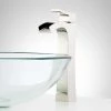 Signature Hardware Vilamonte 1.2 GPM Vessel Single Hole Bathroom Faucet with Metal Lever Handle and Pop-Up Drain Assembly