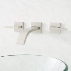 Signature Hardware Ultra Wall Mounted Bathroom Faucet - Lever Handles