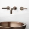 Signature Hardware Triton Wall Mounted Bathroom Faucet - Lever Handles