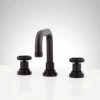 Signature Hardware Hendrix 1.2 GPM Widespread Bathroom Faucet with Zinc Wheel Handles and Pop-Up Drain Assembly