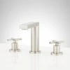 Signature Hardware Bilancio 1.2 GPM Widespread Bathroom Faucet with Zinc Cross Handles and Pop-Up Drain Assembly