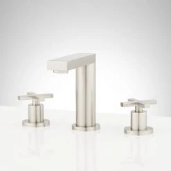 Signature Hardware Bilancio 1.2 GPM Widespread Bathroom Faucet with Zinc Cross Handles and Pop-Up Drain Assembly