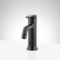 Signature Hardware Lentz 1.2 GPM Single Hole Bathroom Faucet with Lever Handle and Pop-Up Drain Assembly with Overflow