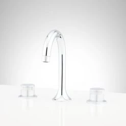 Signature Hardware Lentz 1.2 GPM Widespread Bathroom Faucet with Knob Handles and Pop-Up Drain Assembly with Overflow