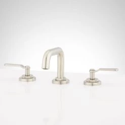 Signature Hardware Gunther 1.2 GPM Widespread Bathroom Faucet with Lever Handles and Pop-Up Drain Assembly