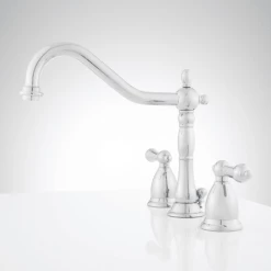 Signature Hardware Victorian Widespread Bathroom Faucet with Metal Lever Handles and Pop-Up Drain Assembly -Central Brass store signature hardware 903778 alternate view 43