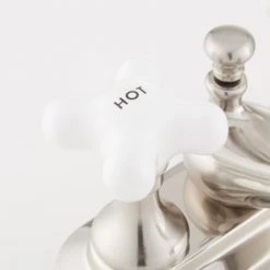 Signature Hardware Teapot Centerset Bathroom Faucet with Porcelain Cross Handles and Pop-Up Drain Assembly 11 Signature Hardware Teapot Centerset Bathroom Faucet with Porcelain Cross Handles and Pop-Up Drain Assembly -Central Brass store signature hardware 904213 alternate view 47