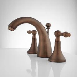 Signature Hardware Dalles 1.2 GPM Centerset Bathroom Faucet with Pop-up Drain Assembly -Central Brass store signature hardware 904891 side view 44