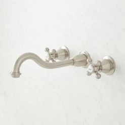 Signature Hardware Ballantine 1.2 GPM Wall Mounted Widespread Bathroom Faucet -Central Brass store signature hardware 911575 alternative image 2