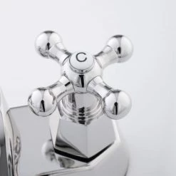 Signature Hardware Auberee Centerset Bathroom Faucet with Cross Handles and Pop-Up Drain Assembly 5 Signature Hardware Auberee Centerset Bathroom Faucet with Cross Handles and Pop-Up Drain Assembly -Central Brass store signature hardware 917558 alternate view 89