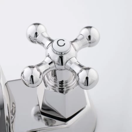 Signature Hardware Auberee Centerset Bathroom Faucet with Cross Handles and Pop-Up Drain Assembly 3 Signature Hardware Auberee Centerset Bathroom Faucet with Cross Handles and Pop-Up Drain Assembly - Image 3