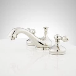 Signature Hardware Teapot Widespread Bathroom Faucet with Metal Lever Handles and Pop-Up Drain Assembly -Central Brass store signature hardware 918922 alternate view 129