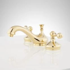 Signature Hardware Teapot Widespread Bathroom Faucet with Metal Lever Handles and Pop-Up Drain Assembly -Central Brass store signature hardware 918922 alternate view 130