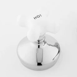 Signature Hardware Teapot Widespread Bathroom Faucet with Small Porcelain Cross Handles and Pop-Up Drain Assembly -Central Brass store signature hardware 918923 alternate view 132