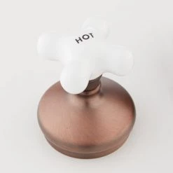 Signature Hardware Teapot Widespread Bathroom Faucet with Small Porcelain Cross Handles and Pop-Up Drain Assembly -Central Brass store signature hardware 918923 alternate view 134