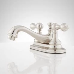 Signature Hardware Teapot Centerset Bathroom Faucet with Metal Lever Handles and Pop-Up Drain Assembly -Central Brass store signature hardware 918932 alternate view 142