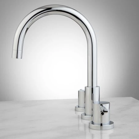 Signature Hardware Rotunda 1.2 GPM Widespread Bathroom Faucet with Pop-Up Drain Assembly 2 Signature Hardware Rotunda 1.2 GPM Widespread Bathroom Faucet with Pop-Up Drain Assembly - Image 2