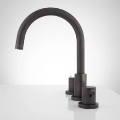 Signature Hardware Rotunda 1.2 GPM Widespread Bathroom Faucet with Pop-Up Drain Assembly 8 Signature Hardware Rotunda 1.2 GPM Widespread Bathroom Faucet with Pop-Up Drain Assembly -Central Brass store signature hardware 919032 dark antique bronze side 132