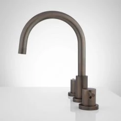 Signature Hardware Rotunda 1.2 GPM Widespread Bathroom Faucet with Pop-Up Drain Assembly 9 Signature Hardware Rotunda 1.2 GPM Widespread Bathroom Faucet with Pop-Up Drain Assembly -Central Brass store signature hardware 919032 oil rubbed bronze side 133