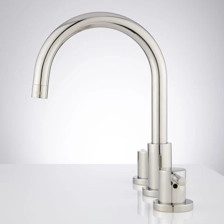 Signature Hardware Rotunda 1.2 GPM Widespread Bathroom Faucet with Pop-Up Drain Assembly 6 Signature Hardware Rotunda 1.2 GPM Widespread Bathroom Faucet with Pop-Up Drain Assembly - Image 6