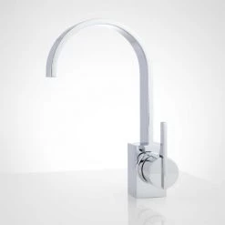 Signature Hardware Ultra 1.2 GPM Single Hole Bathroom Faucet with Drain Assembly -Central Brass store signature hardware 920348 side view 82