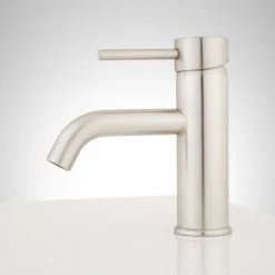Signature Hardware Hewitt 1.2 GPM Single Hole Bathroom Faucet with Pop-up Drain Assembly -Central Brass store signature hardware 921364 side view 204
