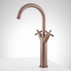 Signature Hardware Aviston 1.2 GPM Single Hole Vessel Bathroom Faucet with Pop-Up Drain Assembly 5 Signature Hardware Aviston 1.2 GPM Single Hole Vessel Bathroom Faucet with Pop-Up Drain Assembly -Central Brass store signature hardware 922077 alternate image 174